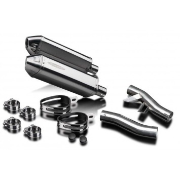 Delkevic slip-on kit Tri-Oval RVS 320mm zonder e-keur - GTR1000 (1986-2006)