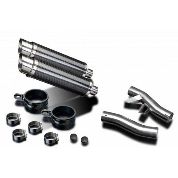 Delkevic slip-on kit Round Carbon 350mm zonder e-keur - GTR1000 (1986-2006)