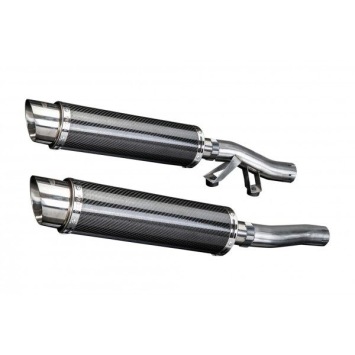 Delkevic slip-on kit Round Carbon 350mm zonder e-keur - GTR1000 (1986-2006)