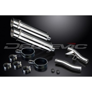 Delkevic slip-on kit Round RVS 350mm zonder e-keur - GTR1000 (1986-2006)