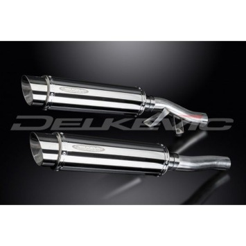Delkevic slip-on kit Round RVS 350mm zonder e-keur - GTR1000 (1986-2006)