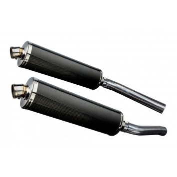 Delkevic slip-on kit Oval Carbon 450mm zonder e-keur - KLV1000 (2004-2005)