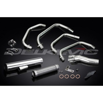 Delkevic volledig systeem Short Straight RVS 350mm zonder e-keur - Z750E KZ750E (1980-1982)