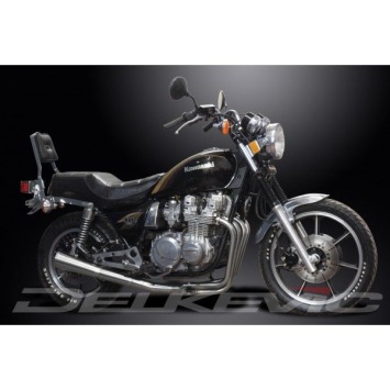 Delkevic volledig systeem Megaphone RVS 550mm zonder e-keur - KZ750F 750LTD (1983)