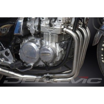 Delkevic volledig systeem Megaphone RVS 550mm zonder e-keur - KZ750F 750LTD (1983)