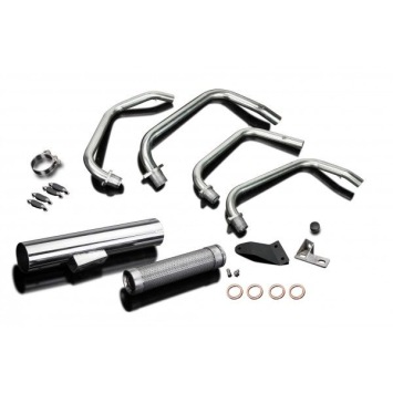 Delkevic volledig systeem Short Straight RVS 350mm zonder e-keur - KZ750F 750LTD (1983)