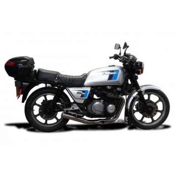 Delkevic volledig systeem Short Straight RVS 350mm zonder e-keur - KZ750P GT750 (1982-1988)