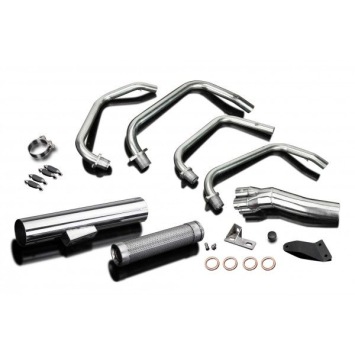 Delkevic volledig systeem Short Straight RVS 350mm zonder e-keur - KZ750P GT750 (1982-1988)