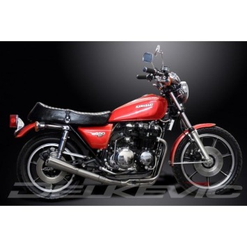 Delkevic volledig systeem Megaphone RVS 550mm zonder e-keur - SR650 Z650D (1978-1981)