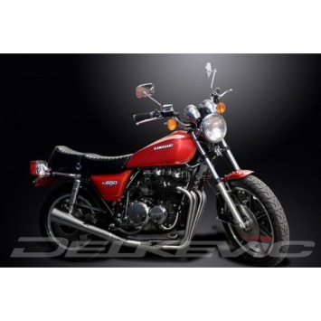 Delkevic volledig systeem Megaphone RVS 550mm zonder e-keur - SR650 Z650D (1978-1981)