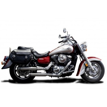 Delkevic slip-on kit Round RVS 410mm zonder e-keur - VN1600 Classic (2003-2008)