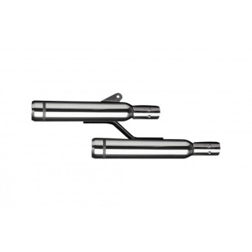 Delkevic slip-on kit Round RVS 410mm zonder e-keur - VN1600 Classic (2003-2008)