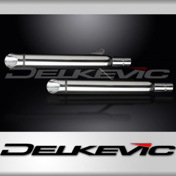 Delkevic slip-on kit Round RVS 550mm zonder e-keur - VN1600 Classic (2003-2008)