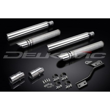 Delkevic slip-on kit Round RVS 550mm zonder e-keur - VN1600 Classic (2003-2008)