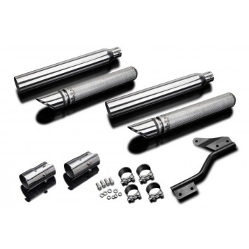 Delkevic slip-on kit Round RVS 550mm zonder e-keur - VN1600 Classic (2003-2008)