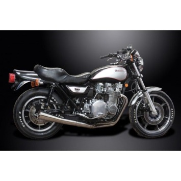 Delkevic volledig systeem Megaphone RVS 550mm zonder e-keur - KZ1000LTD (KZ1000B3-B4) (1979-1980)