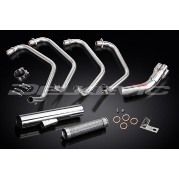 Delkevic volledig systeem Short Straight RVS 350mm zonder e-keur - KZ1000LTD (KZ1000B1-B2) (1977-1978)