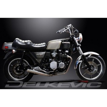 Delkevic volledig systeem Short Straight RVS 350mm zonder e-keur - Z1000ST (1979-1980)