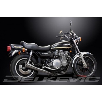 Delkevic volledig systeem Megaphone RVS 550mm zonder e-keur - Z1000A1 A2 (1977-1978)