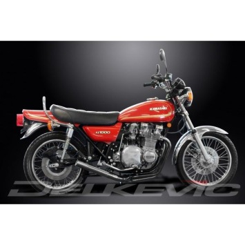 Delkevic volledig systeem Short Straight RVS 350mm zonder e-keur - Z1000A1 A2 (1977-1978)