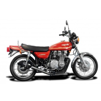 Delkevic volledig systeem Short Straight RVS 350mm zonder e-keur - Z1000A1 A2 (1977-1978)