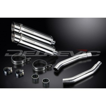 Delkevic slip-on kit Round RVS 350mm zonder e-keur - GSX-R1100 (1989-1992)