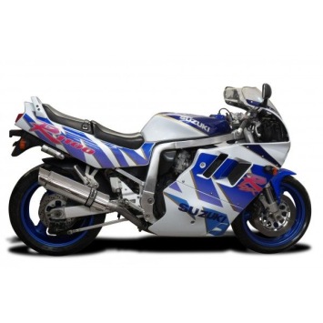 Delkevic slip-on kit Round RVS 350mm zonder e-keur - GSX-R1100 (1989-1992)
