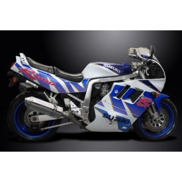 Delkevic slip-on kit Tri-Oval RVS 320mm zonder e-keur - GSX-R1100 (1989-1992)