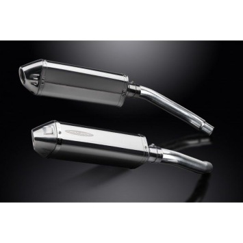 Delkevic slip-on kit Tri-Oval RVS 320mm zonder e-keur - GSX-R1100 (1989-1992)