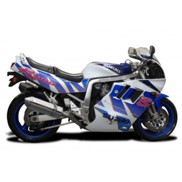 Delkevic slip-on kit Tri-Oval RVS 320mm zonder e-keur - GSX-R1100 (1989-1992)