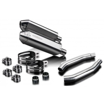 Delkevic slip-on kit Tri-Oval RVS 320mm zonder e-keur - GSX-R1100 (1989-1992)