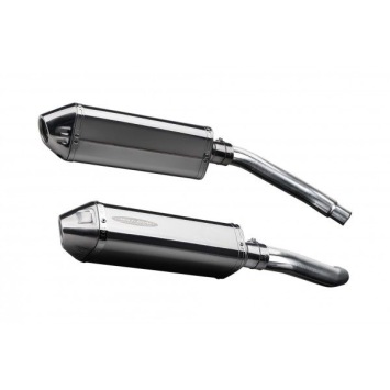 Delkevic slip-on kit Tri-Oval RVS 320mm zonder e-keur - GSX-R1100 (1989-1992)