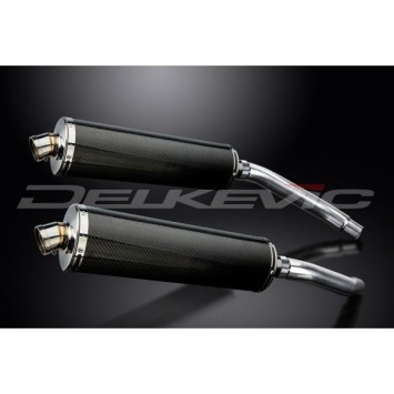 Delkevic slip-on kit Oval Carbon 450mm zonder e-keur - GSX-R1100 (1989-1992)