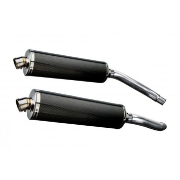 Delkevic slip-on kit Oval Carbon 450mm zonder e-keur - GSX-R1100 (1989-1992)