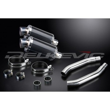 Delkevic slip-on kit Oval Carbon 225mm zonder e-keur - GSX-R1100 (1989-1992)