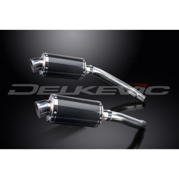 Delkevic slip-on kit Oval Carbon 225mm zonder e-keur - GSX-R1100 (1989-1992)