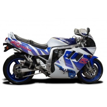 Delkevic slip-on kit Oval Carbon 225mm zonder e-keur - GSX-R1100 (1989-1992)