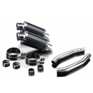 Delkevic slip-on kit Oval Carbon 225mm zonder e-keur - GSX-R1100 (1989-1992)