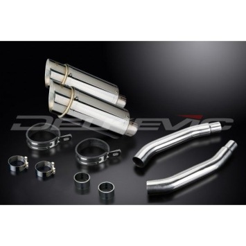 Delkevic slip-on kit Round RVS 200mm zonder e-keur - GSX-R1100 (1989-1992)