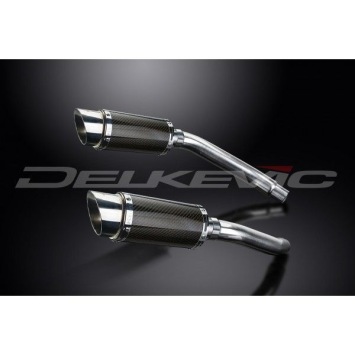 Delkevic slip-on kit Round Carbon 200mm zonder e-keur - GSX-R1100 (1989-1992)