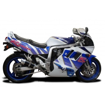 Delkevic slip-on kit Round Carbon 200mm zonder e-keur - GSX-R1100 (1989-1992)