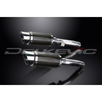 Delkevic slip-on kit Round Carbon 200mm zonder e-keur - Zephyr 1100 ZR1100A(1992-1995)