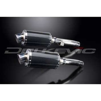 Delkevic slip-on kit Oval Carbon 225mm zonder e-keur - Zephyr 1100 ZR1100A(1992-1995)