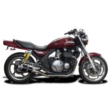 Delkevic slip-on kit Oval Carbon 225mm zonder e-keur - Zephyr 1100 ZR1100A(1992-1995)