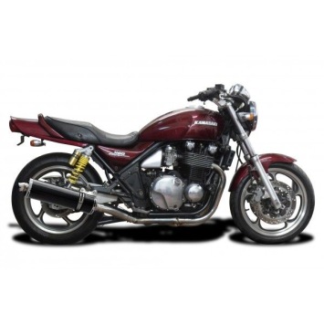 Delkevic slip-on kit Oval Carbon 450mm zonder e-keur - Zephyr 1100 ZR1100A(1992-1995)