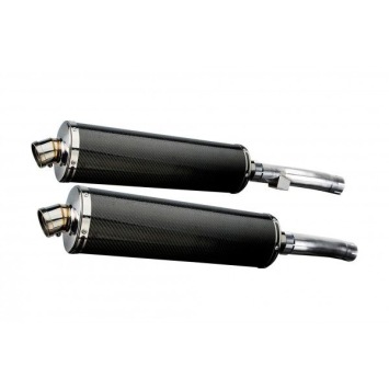 Delkevic slip-on kit Oval Carbon 450mm zonder e-keur - Zephyr 1100 ZR1100A(1992-1995)