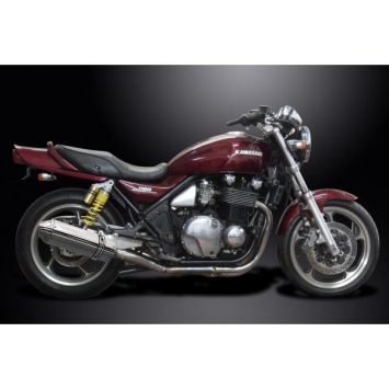 Delkevic slip-on kit Tri-Oval RVS 320mm zonder e-keur - Zephyr 1100 ZR1100A(1992-1995)