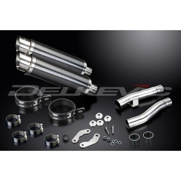 Delkevic slip-on kit Round Carbon 350mm zonder e-keur - Zephyr 1100 ZR1100A(1992-1995)