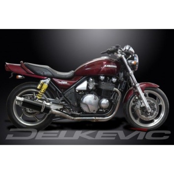 Delkevic slip-on kit Round Carbon 350mm zonder e-keur - Zephyr 1100 ZR1100A(1992-1995)