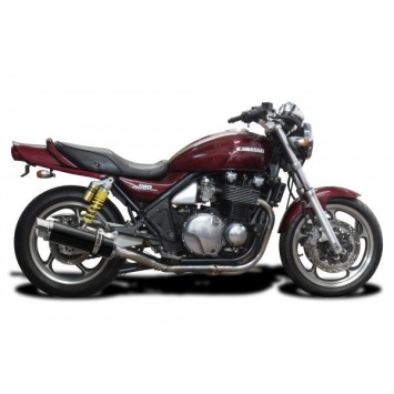 Delkevic slip-on kit Round Carbon 350mm zonder e-keur - Zephyr 1100 ZR1100A(1992-1995)